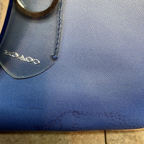 AUTHENTIC COACH CORA PEYTON PORCELAIN BLUE OMBRE HANDBAG PURSE - Picture 14 of 14